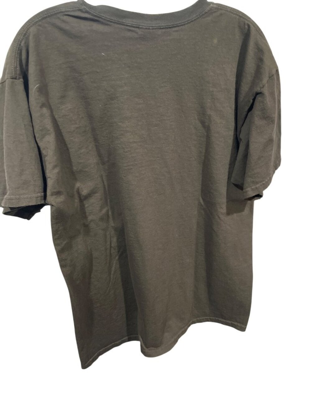 Lets Eat Grandma Commas Save Lives Gildan Ultra Cotton Brown T-Shirt Size L - Picture 3 of 6